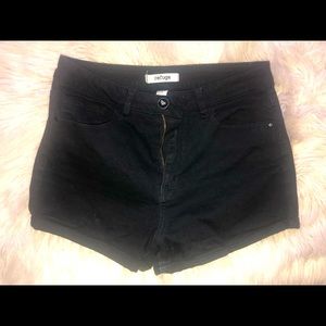 Black high waist shorts